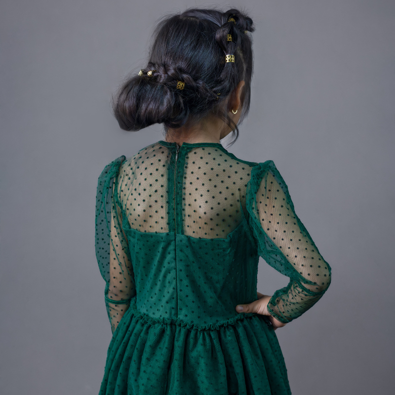 Vestido de tul bordado