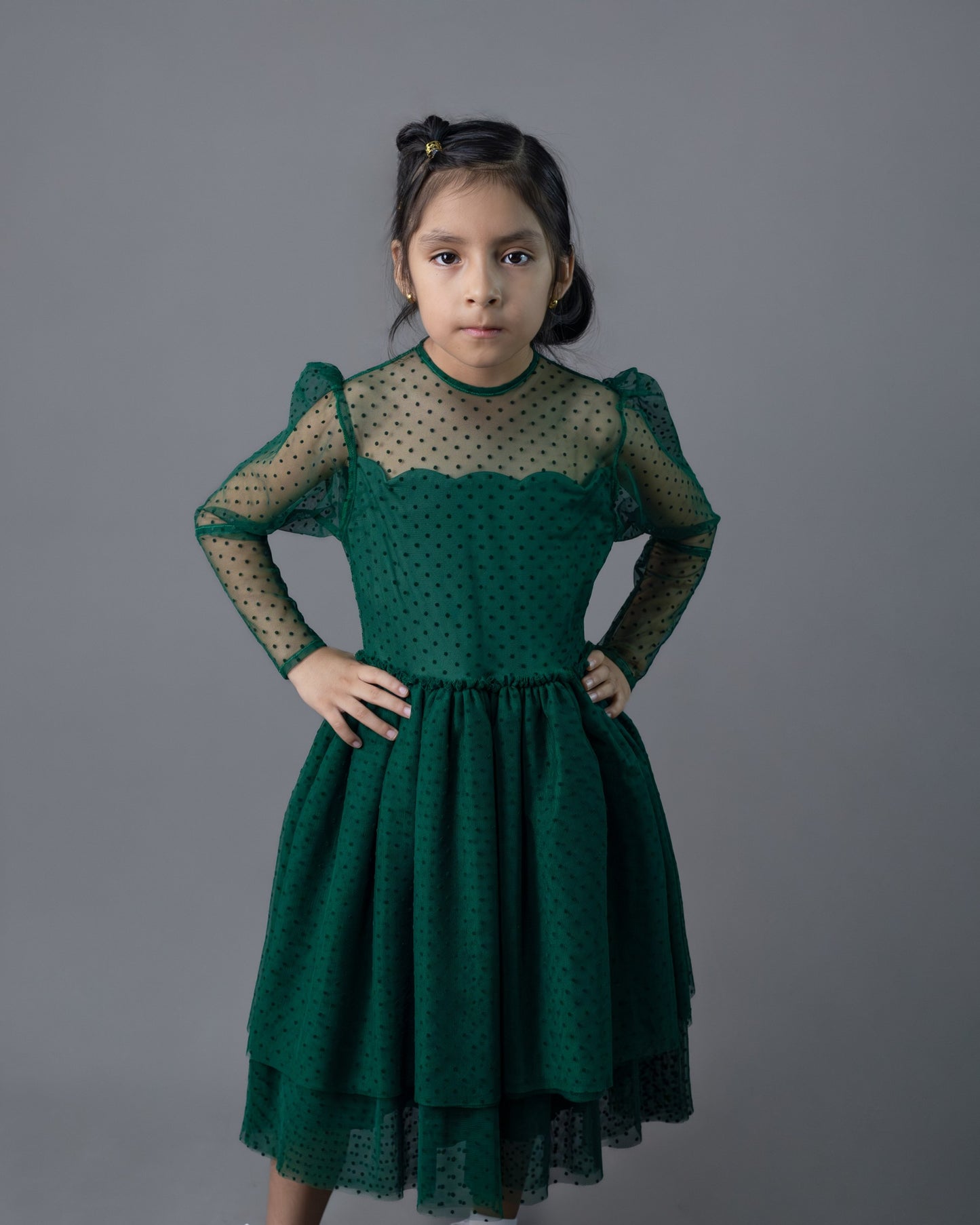 Vestido de tul bordado
