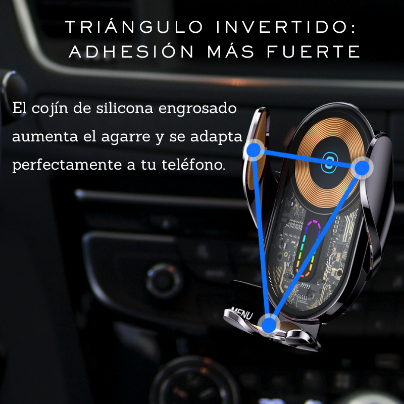 Soporte de Teléfono con Carga Inalámbrica