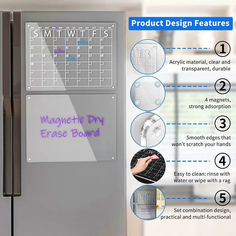 Quadro branco magnético para geladeira