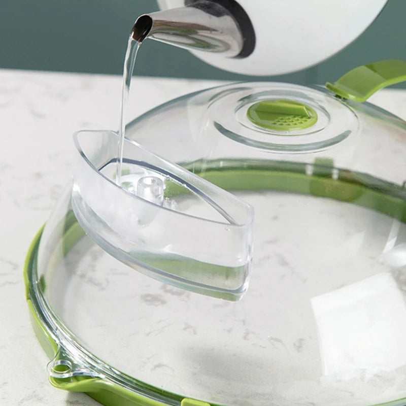 Tampa para micro-ondas com ventilação