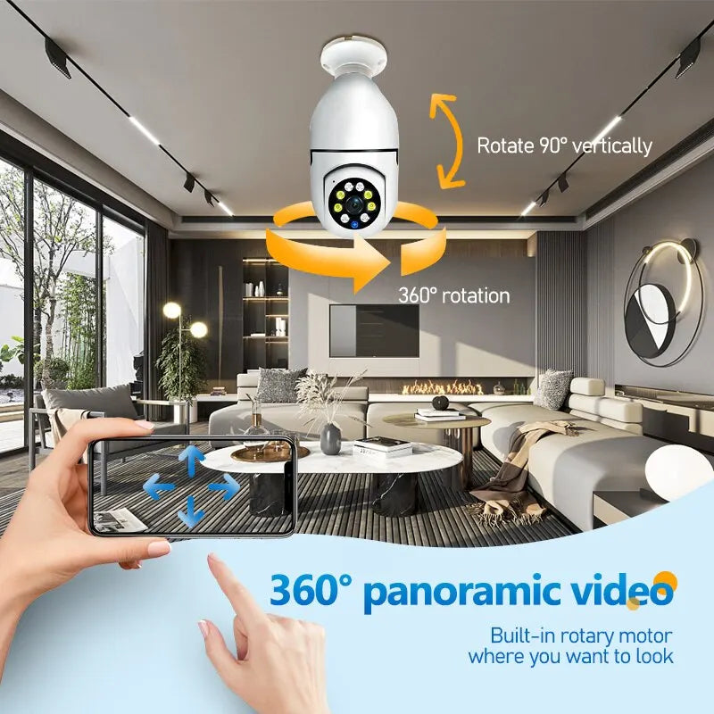 Câmera de vigilância E27 com lâmpada 5G