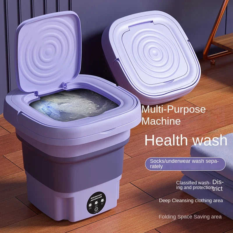 Máquina de lavar roupa dobrável portátil