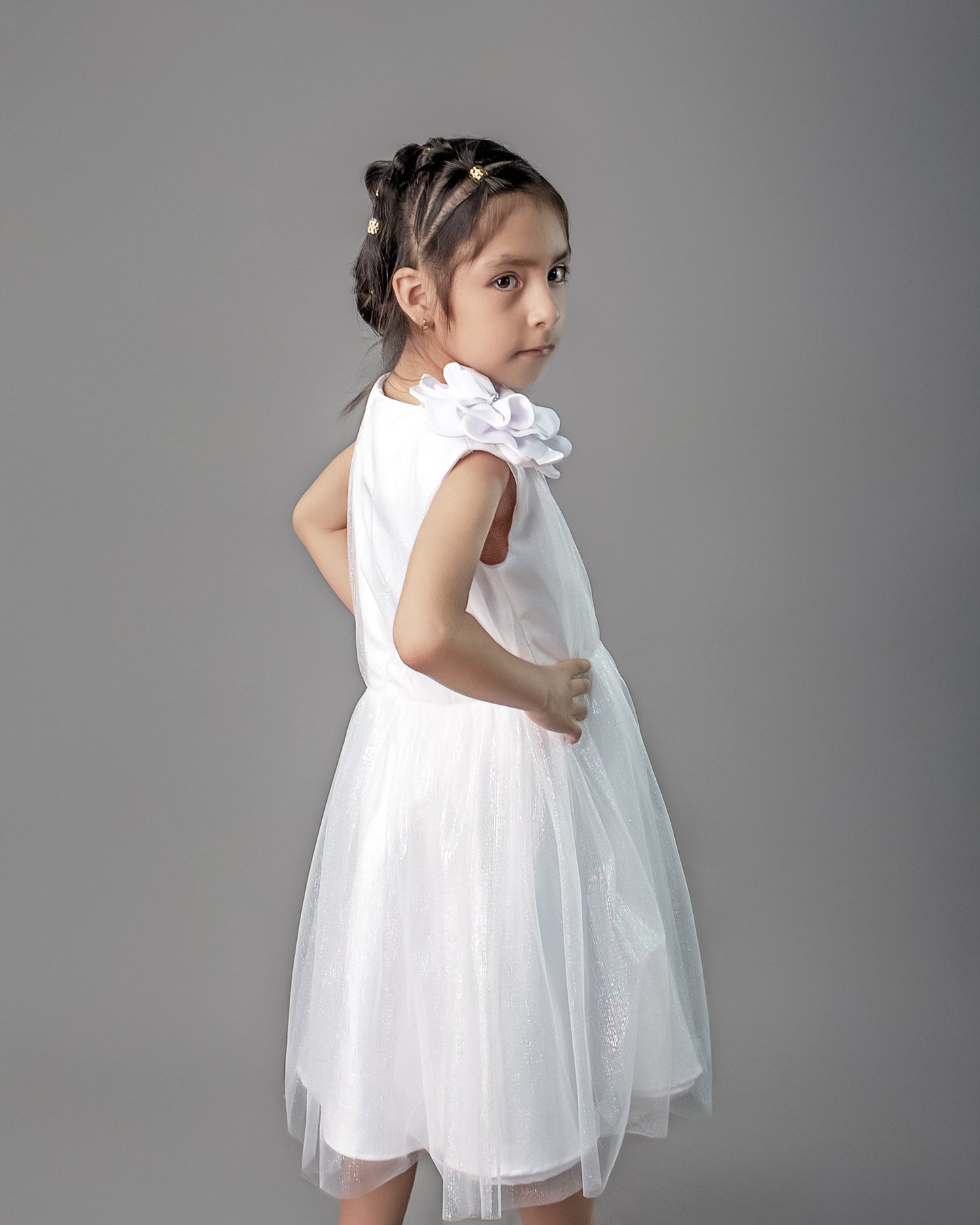 Vestido brillos tornazol