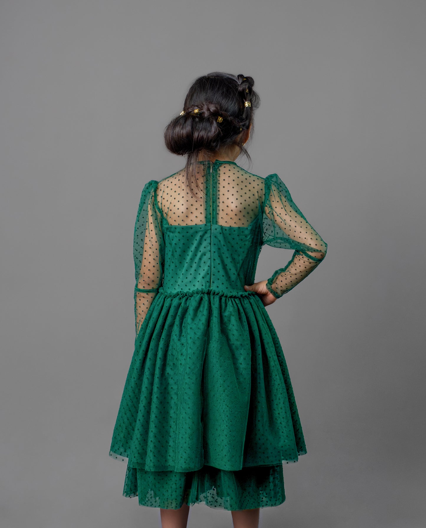 Vestido de tul bordado