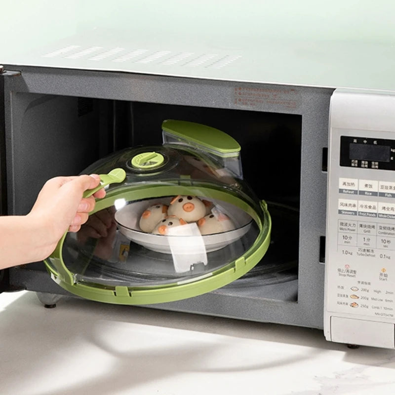 Tampa para micro-ondas com ventilação