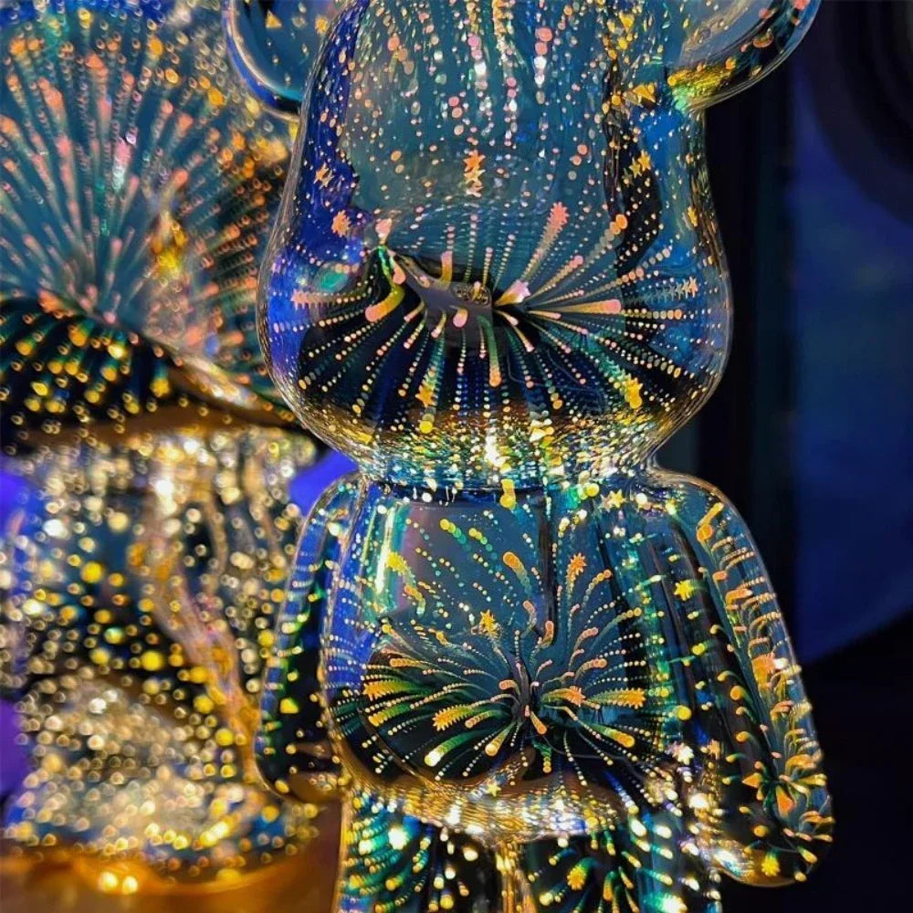 Luminária de mesa em formato de urso 3D