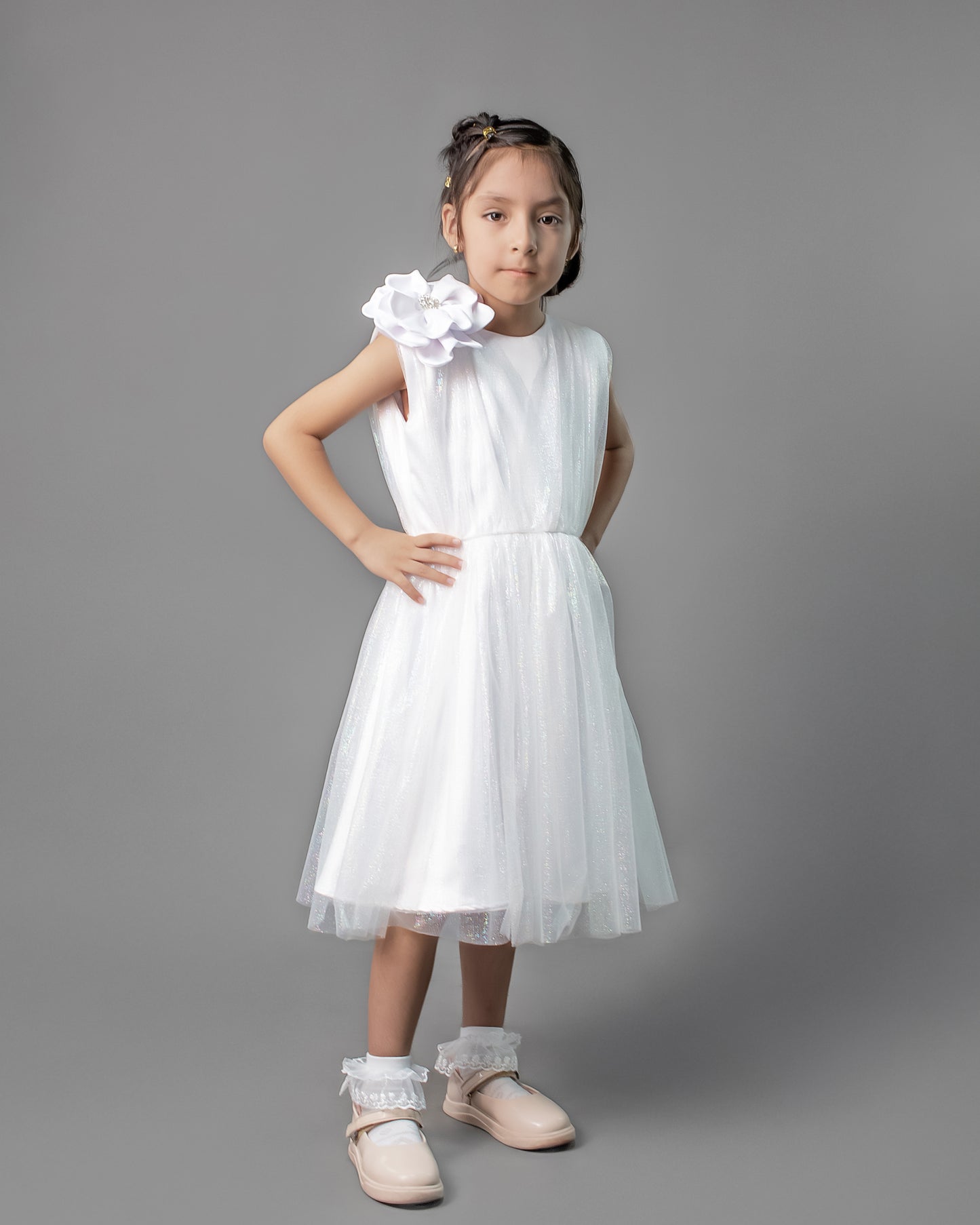 Vestido brillos tornazol